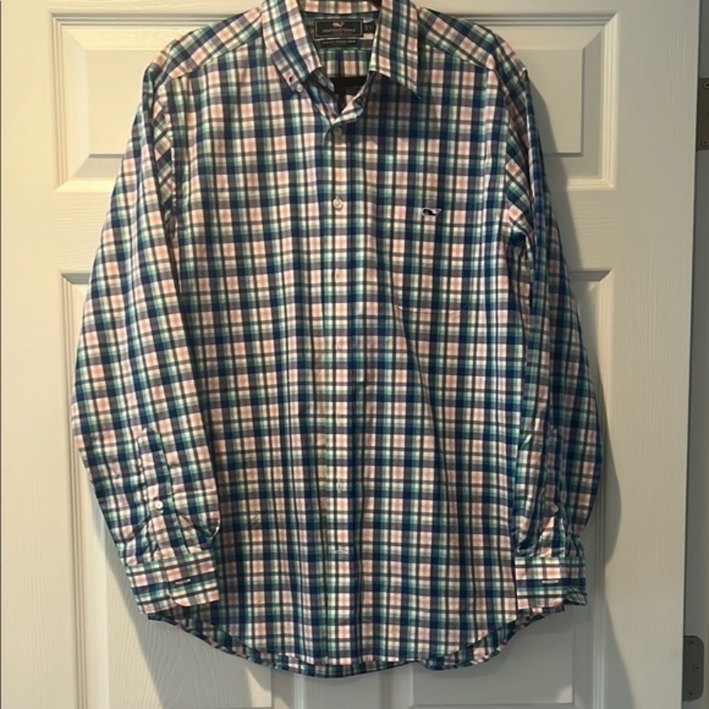 NWOT VINEYARD VINES Men's Multicolor Plaid Shirt SIZE L - Picture 1 of 9